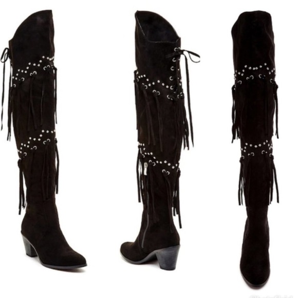 Over the knee high faux suede black boots - Picture 11 of 11